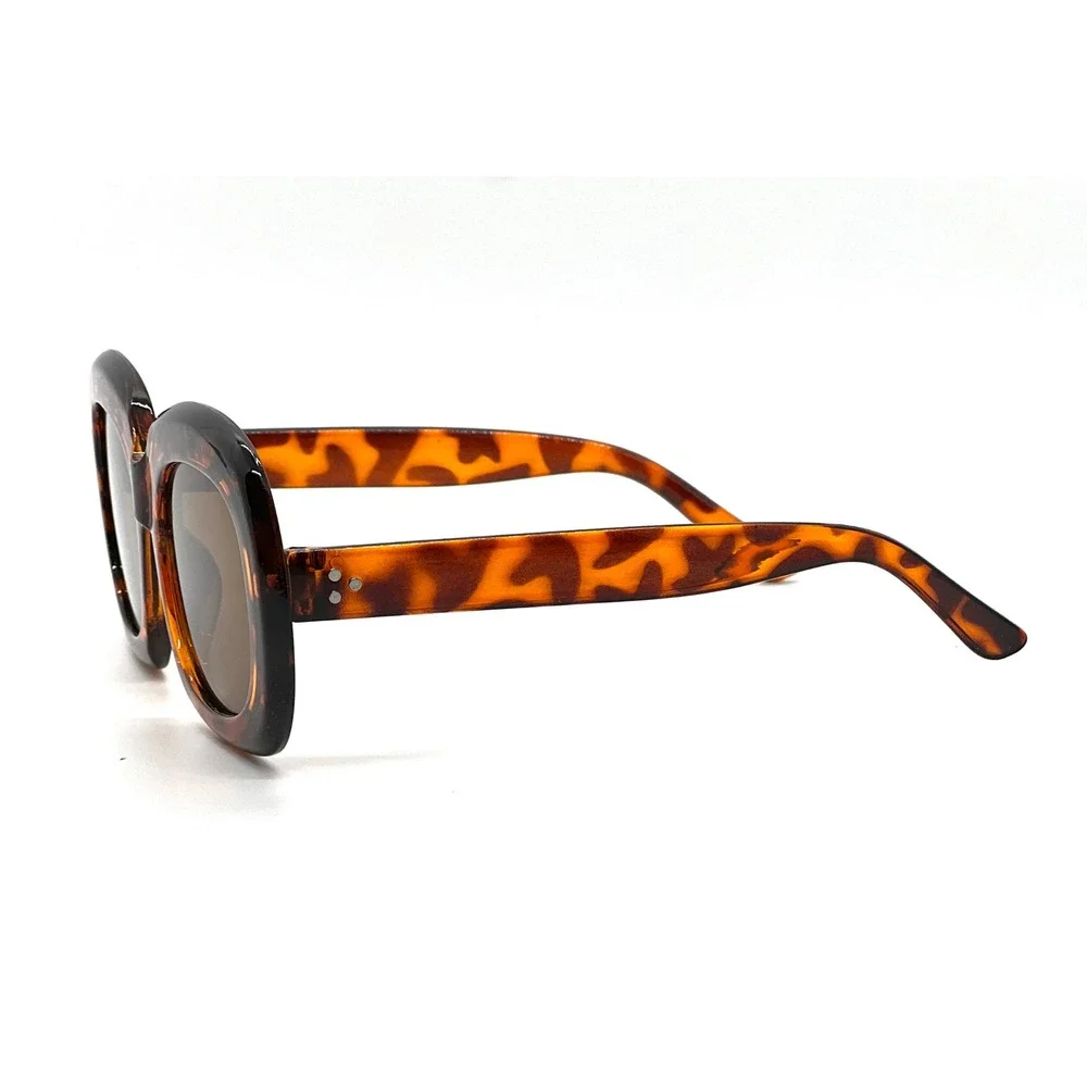 Kids Tortoiseshell Oval Sunglasses UV Protection Brown Lenses Fashion Girls 2026